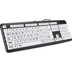 Voluxe Large Print USB Wired Computer Keyboard