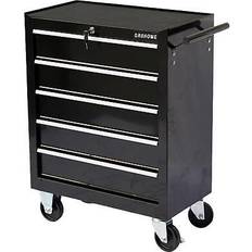 Gr8 Home Black Roller Tool Cabinet Storage Box 5 Drawers