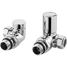 Radiators Hudson Reed Corner Radiator Valve 2 Piece Chrome