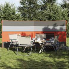 VidaXL Windscreens vidaXL Camping Windbreak Grey Orange 340 x 130 cm