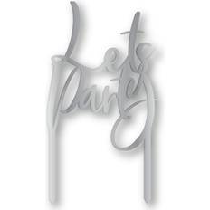 Lets Party Metallic Acrylic Topper 18 cm x 10 cm