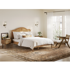 LPD Furniture Claude Double Wooden Frame Bed