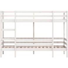 190cm Våningssängar vidaXL Vit 90x190 cm Massiv Furu Våningssäng