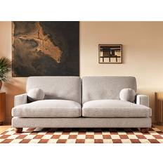 Beige Sofas Solace+Co Addison 3 Seater Boucle Sofa