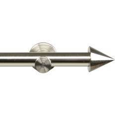 Gardinenzubehör Liedeco Modern Edelstahloptik Gardinenstange 120 cm Silber