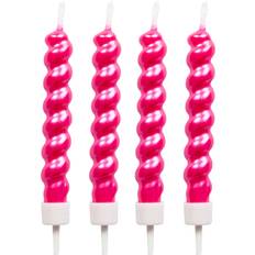 Festartikler Hisab Joker Snoede Kagelys Pink 8-pak