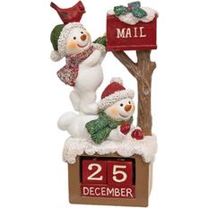Advent Calendars Bed Bath & Beyond Adorable Resin Snowpals Christmas Countdown Calendar with Engraved Blocks 3.50"L x 2.50"W x 8.00"H Red-White (3.50"L x 2.50"W x 8.00"H)