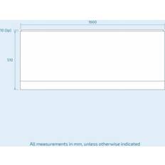 Bathtub Screens & Front Panels Nes Home 1600mm Front Bath Panel White