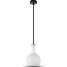 V-TAC E27 Glaspendel Lampe Hvid Pendel
