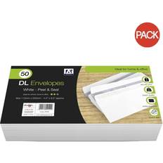 Envelopes & Mailing Supplies Anker DL Peel & Seal Envelopes Pack of 50 11 x 22cm white