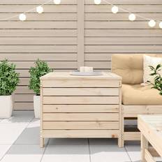 Natural Outdoor Side Tables Brambly Cottage Pevensey Rectangular 63.5 cm L Outdoor Side Table