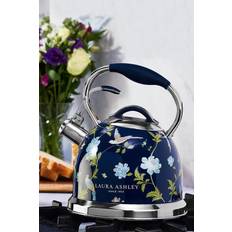 Laura Ashley Elveden Navy Stainless Steel Kettle