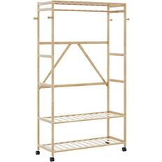 vidaXL Bamboo with Shelves 110 x 40 x 180 cm Clothes Rack 110x180cm