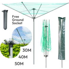 KCT Heavy Duty Rotary Clothes Airer - Outdoor Washing Line