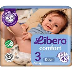 Baby bleer Libero Comfort Åbne Bleer Str 3 5-8 kg 43 stk