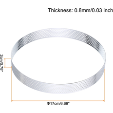 Pastry Rings Unique Bargains 3 Pcs Stainless Steel Cake Rings 6.7" Pastry Ring