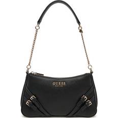 Guess Bramina Saffiano Shoulder Bag - Black