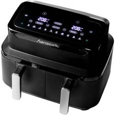 Hanseatic Heißluftfritteuse HAF212600D 2-i-1 Airfryer 2600 W XXL-volym 9L