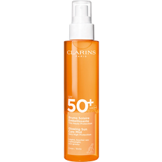 Clarins solskydd 50 hudvård Clarins Brume Solaire Embellisante Corps SPF 50+
