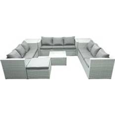 Garden & Outdoor Furniture Fimous Rattan Garden Furniture 10 Seater Outdoor Lounge Set
