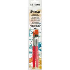 Red Brushes Da Vinci Primo Red Handle Synthetic Brush Set 2 Count