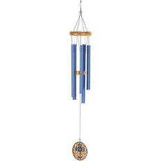 Naranja Decoraciones de Jardín Cross Windchime Blue And Orange