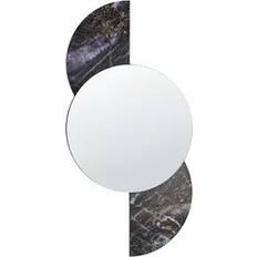 Purple Mirrors Beliani Modern Irregular Round Shape Hooks Wall Mirror