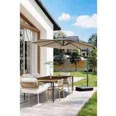 Plastic Parasols Garden Sanctuary Khaki 3m Outdoor Umbrellar Parasol