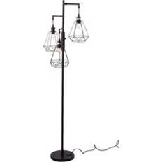 Living and Home Black Modern Industrial Style Floor Lamp