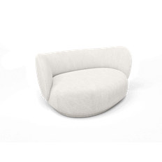 Vita Soffor på rea ferm LIVING Rico Curve Left Bouclé Off-White Soffa 148cm