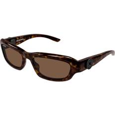 Solglasögon Balenciaga BB0409S 002 Solglasögon Acetat Havana Brun Fyrkantig
