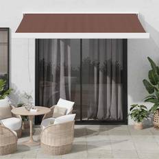 Bruna Terassmarkiser vidaXL Markis Automatiskt Infällbar Brun 300x250 cm
