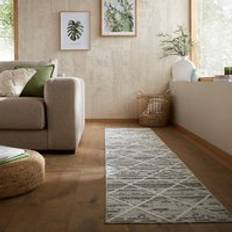 The Edited Life Diamond Tuft Textured Runner Diamond Monochrome