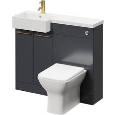 Napoli Gloss Grey Vanity Unit 1000mm