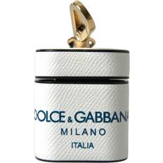 Dolce & Gabbana Women's Airpods Case White Leather