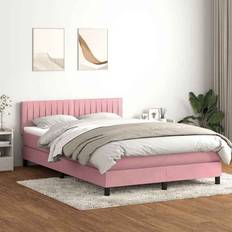 vidaXL mit Matratze Rosa 160x210 cm Boxspringbett