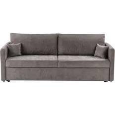 Beliani Modern Fabric Bed Taupe Bleik Sofa