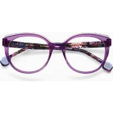 Etnia Barcelona Tat PU Women’s Purple Size Free Lenses HSA/FSA Insurance Blue Light Block Available Transparent Pattern Purple (51)