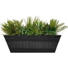 Grey Outdoor Planter Boxes Fine Fixtures Barrel Design Grey Trough 50.8cm x 25.4cm x 19cm