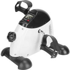 Fresh Fab Finds LCD Mini Exercise Cycle Bike: Under Desk Pedal Exerciser For Arms & Legs White