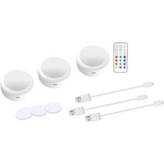 INF Genopladelige LED-spots 13 RGB 3-pak LED bånd