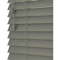 Grey Blinds New Edge Blinds Smooth Grey Faux Wood Venetian 70 cm