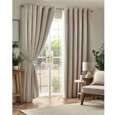 Luxury Living Chenille Blackout Ring Top Eyelet Curtains 117cm x 229cm Drop
