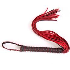 Whips House Of Glass Red and Black Leatherette Flogger