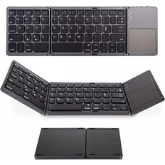 Keyboards Zeuxo Three-fold Bluetooth Keyboard Black