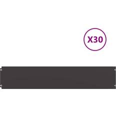 vidaXL Plenkanter 30 Stk Svart 20x103 Cm Kaldvalset Stål