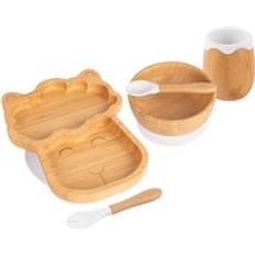Machine Washable Baby Dinnerware Tiny Dining Bamboo Llama Baby Weaning Set 5pcs