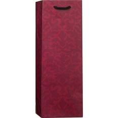Jam Paper Burgundy Opulent Wine Gift Bags 3/Pack