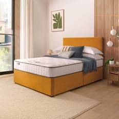Silentnight divan Silentnight Divan Bed With Velvet Paris Headboard