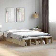 Beds & Mattresses Berkfield Home Bed Frame without Mattress Sonoma Oak 160x200 cm